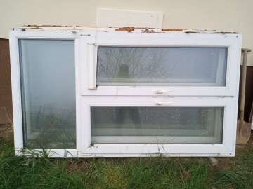 Okna okno plastikowe PCV 114 cm x 205 cm - 4 szt.