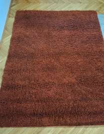 Dywan Shaggy bordowy czerwony 215 x 160 cm