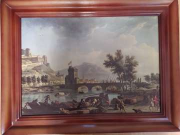 Obraz wyładunek barki Claude-Joseph Vernet włoska reprodukcja