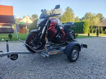 Przyczepka samochodowa do przewozu motocykli dmc 750 kg kat. B laweta