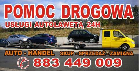 Pomoc drogowa, Autolaweta 24h Holowanie, Laweta TEL: 883-449-009