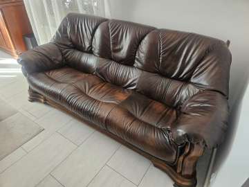 Sofa z naturalnej skóry