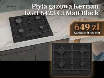 Płyta gazowa Kernau KGH 6423 CI Matt Black