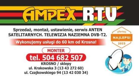 Montaż, serwis ANTEN : Krosno, Jasło, Dukla, Sanok, Brzozów, Frysztak
