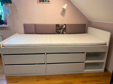 łóżko z szufladami slakt 90/200 z ikea