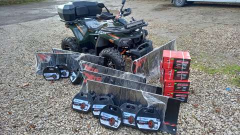 atv wyciągarka pług łańcuchy do quada