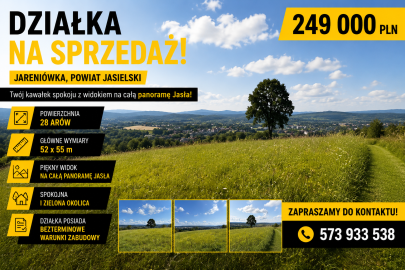 Działka budowlana z przepięknym widokiem w Jareniówce