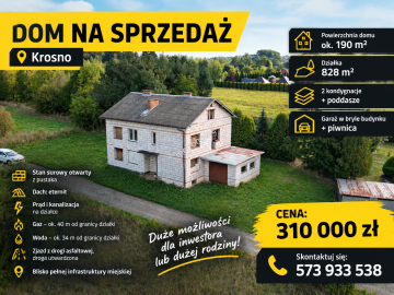 Dom w Krośnie na sprzedaż