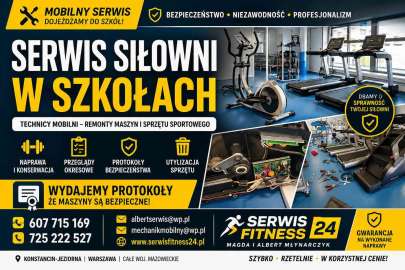 Serwis siłowni w szkołach - Technicy Mobilni - Remonty maszyn i sprzęt