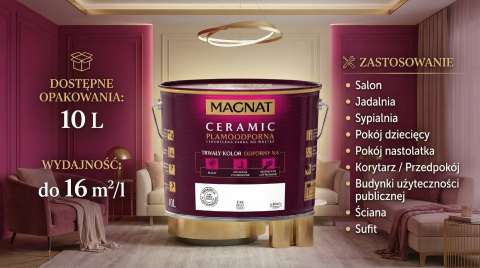 Farba Magnat Ceramic Ceramiczna Biała c45 10l