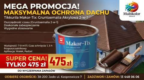 Tikkurila Makor Tix 10L Brąz Czekoladowy Mat Farba do Dachu i Metalu