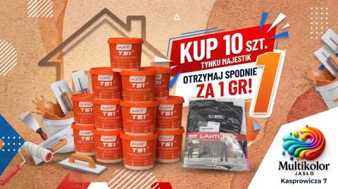 Tynk elewacyjny silikonowy 25kg Majestik 10 szt + spodnie za 1 grosz
