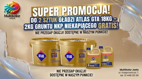 Promocja na gładź w hurtowni Multikolor w Jaśle. Odbierz grunt niekapi