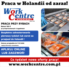 Pakowanie ryb (k/m) Oferta pracy w Holandii - BONUS