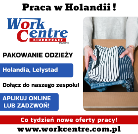 Pakowanie odzieży Oferta pracy w Holandii (k/m)