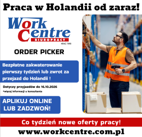 Order picker (k/m) Oferta pracy w Holandii