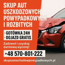 Skup aut uszkodzonych Jasło /Podkarpackie, skup samochodów