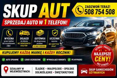 Skup samochodów każdej marki - gotówka od ręki, dojeżdżamy do Ciebie