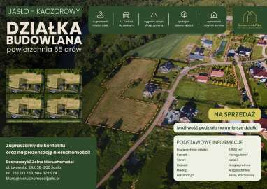 Duża działka 55 ar, Możliwość podziału, Jasło Kaczorowy