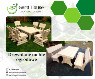 Solidne drewniane meble ogrodowe z litego drewna