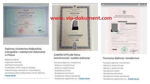 Oferujemy możliwość zakupu w 100% legalnych świadectw i dyplomów szkol