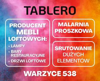 tablero-produkcja mebli loftowych + malarnia proszkowa