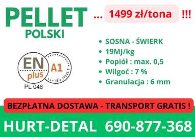 pellet polski - polski producent 1499zl paleta - transport gratis