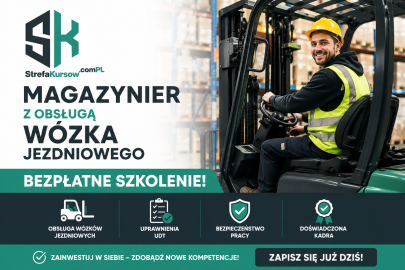 magazynier z obsługą wózka jezdniowego - bezpłatne szkolenie