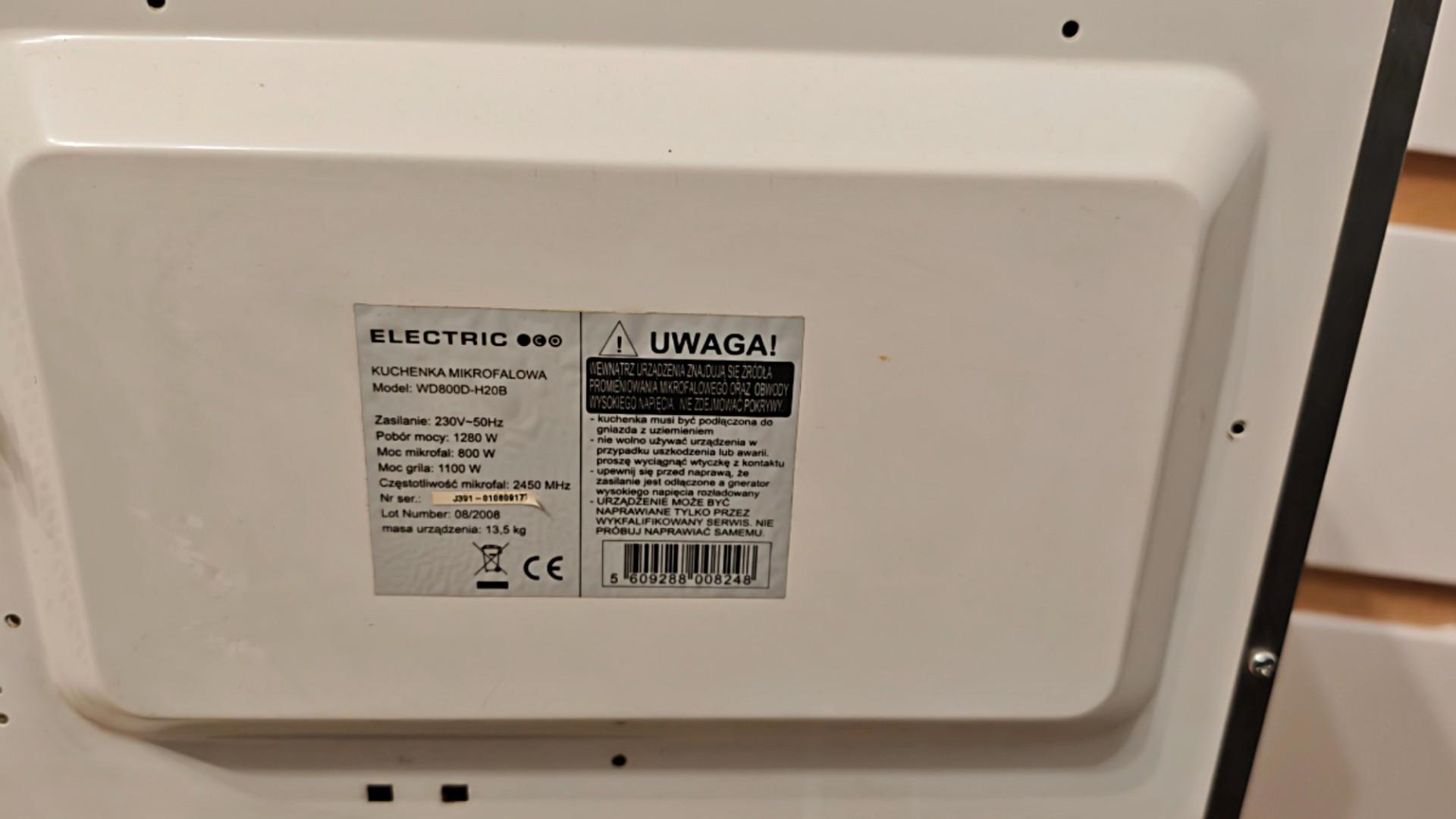 Używana mikrofalówka Electric