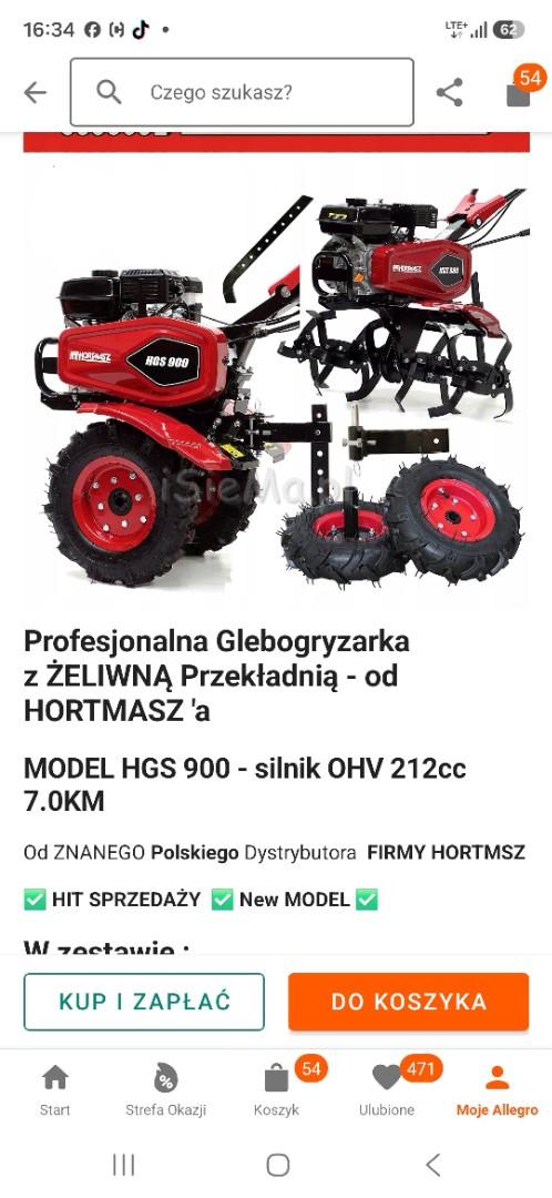 Glebogryzarka spalinowa hotmasz hgs 900
