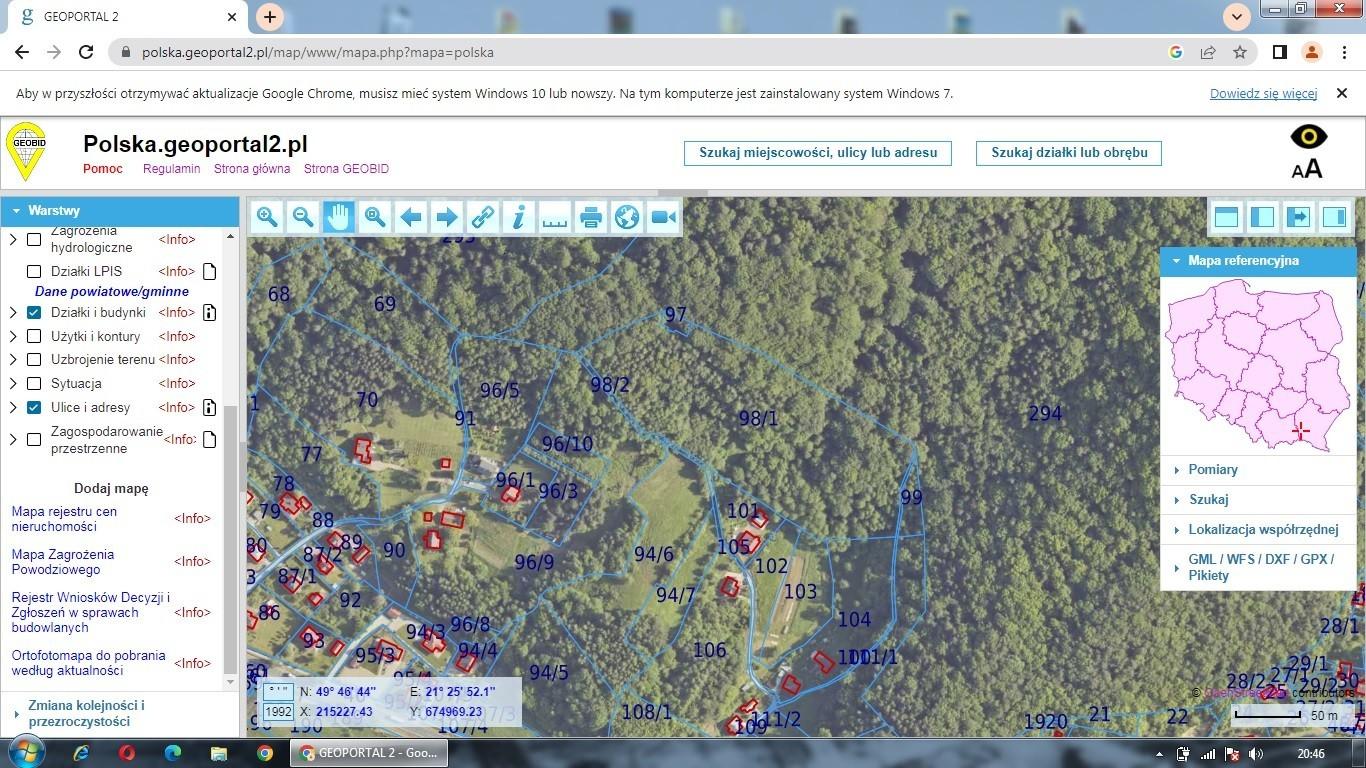 Sprzedam bezpośrednio działkę rolno-leśną 2,35 ha, Krajowice/ m. Jasło
