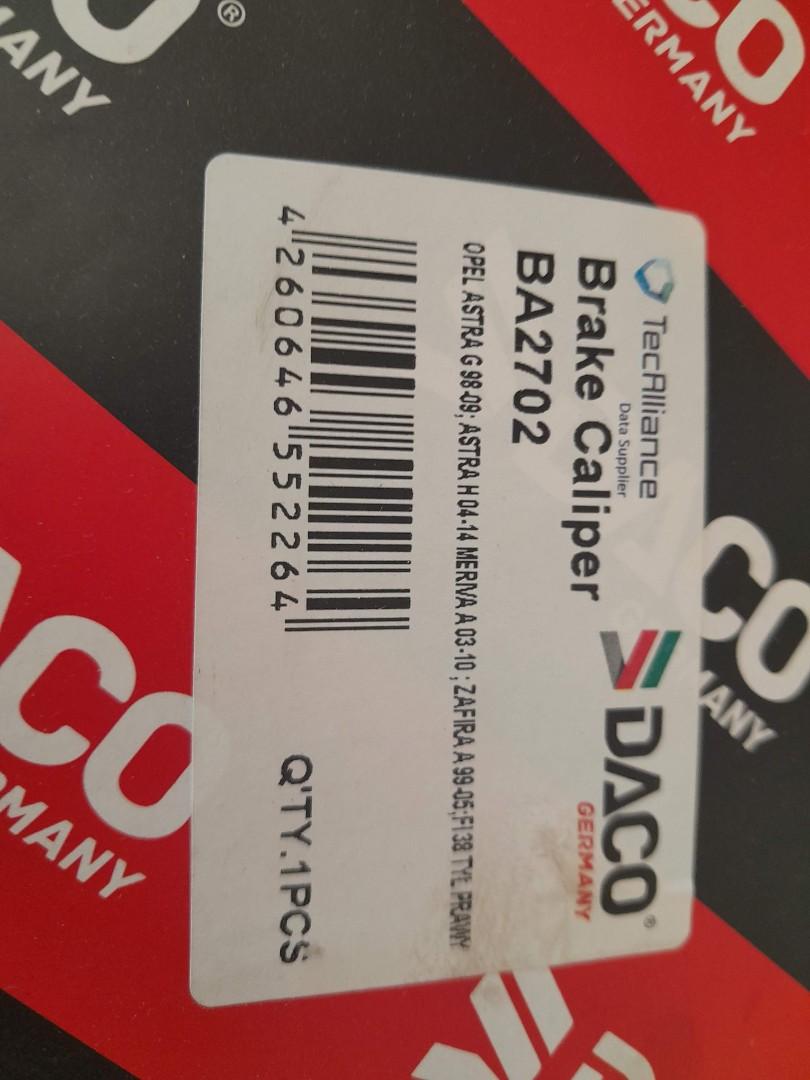 Zacisk hamulca tył prawy Opel nowy DACO