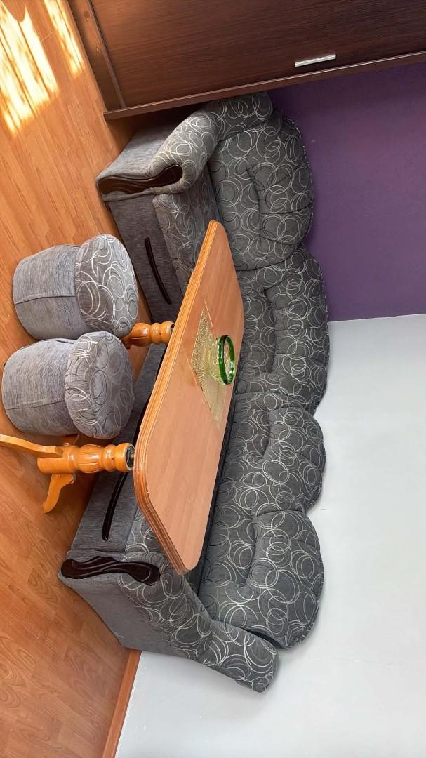 Narożnik dwa fotele 2 pufy