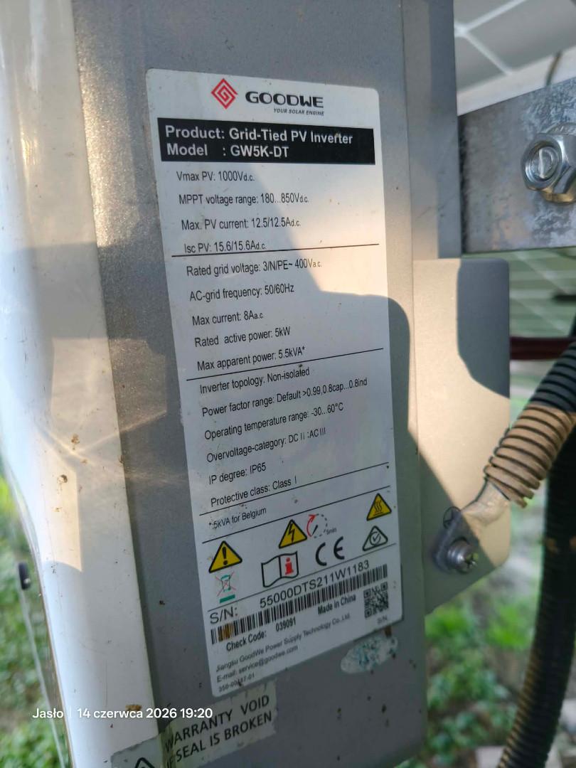 Falownik Inwerter Trójfazowy Goodwe GW5K-DT 5 kW WiFi