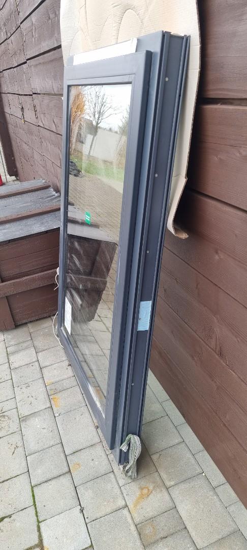 okno PVC 714 x 1132 mm rozwieralno/uchylne, nowe, Ral 7016