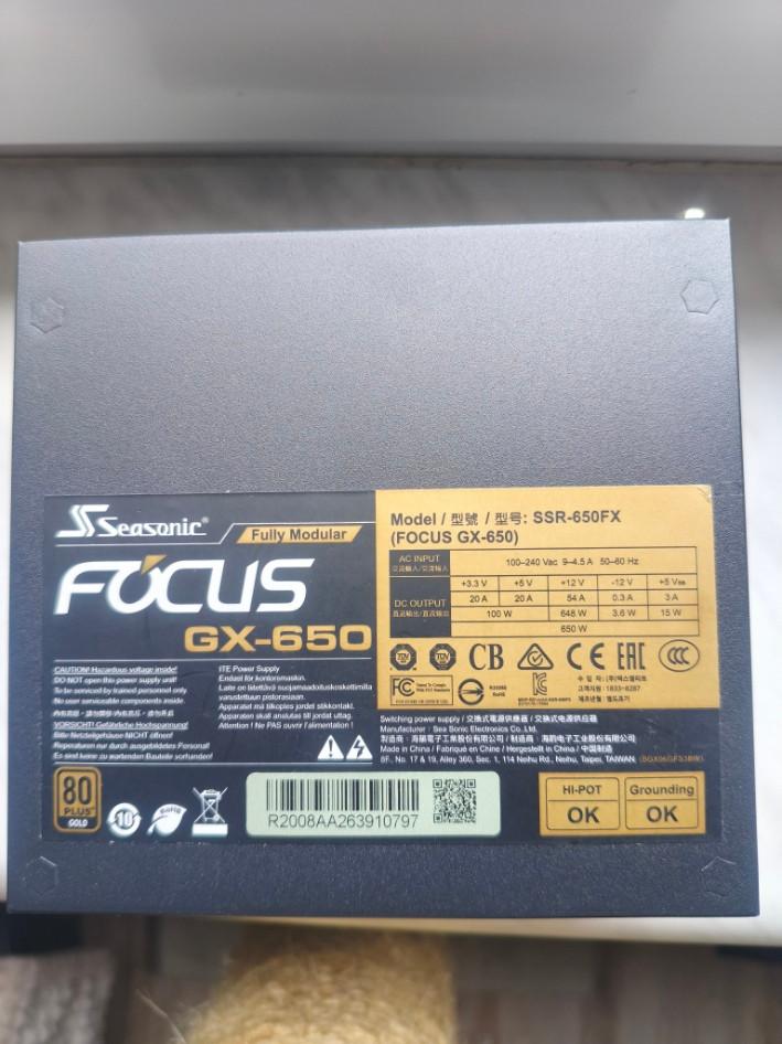 Seasonic Focus GX-650 650W 80+ Gold modularny