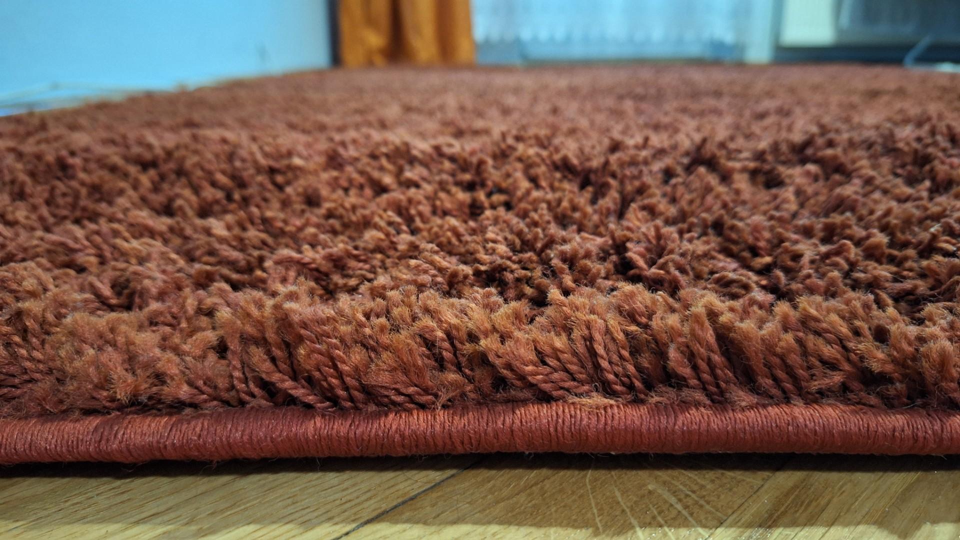 Dywan Shaggy bordowy czerwony 215 x 160 cm