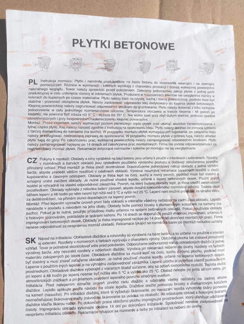 Kamień elewacyjny -płytki betonowe Madera