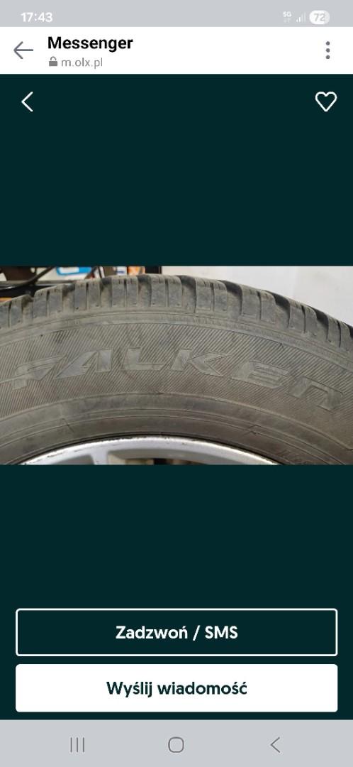 Opony zimowe Falken 225/65/17 + felgi aluminiowe Volvo XC90