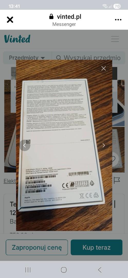 Telefon, smartfon iPhone11 128GB