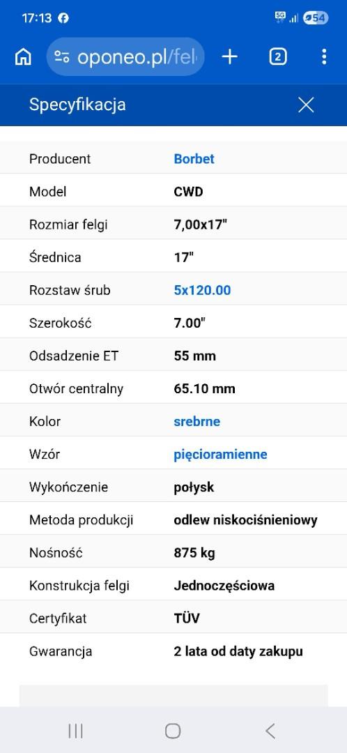 Alufelgi 17 5x120 Vw T5 T6 Wzmacniane