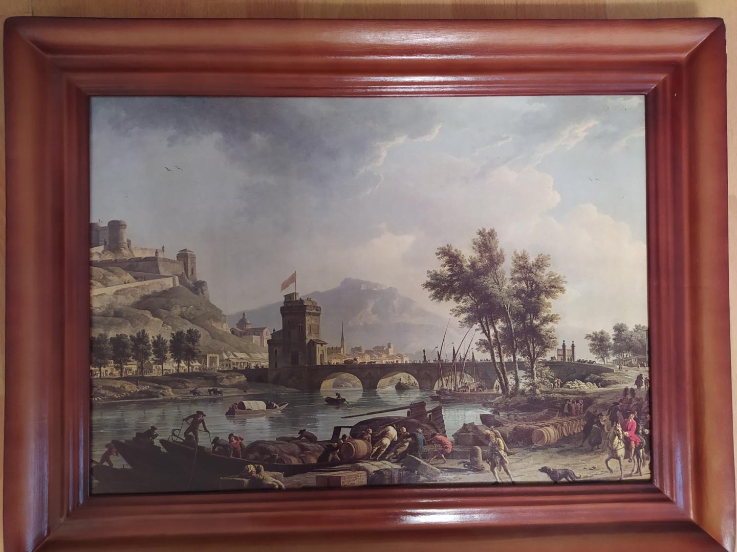 Obraz wyładunek barki Claude-Joseph Vernet włoska reprodukcja
