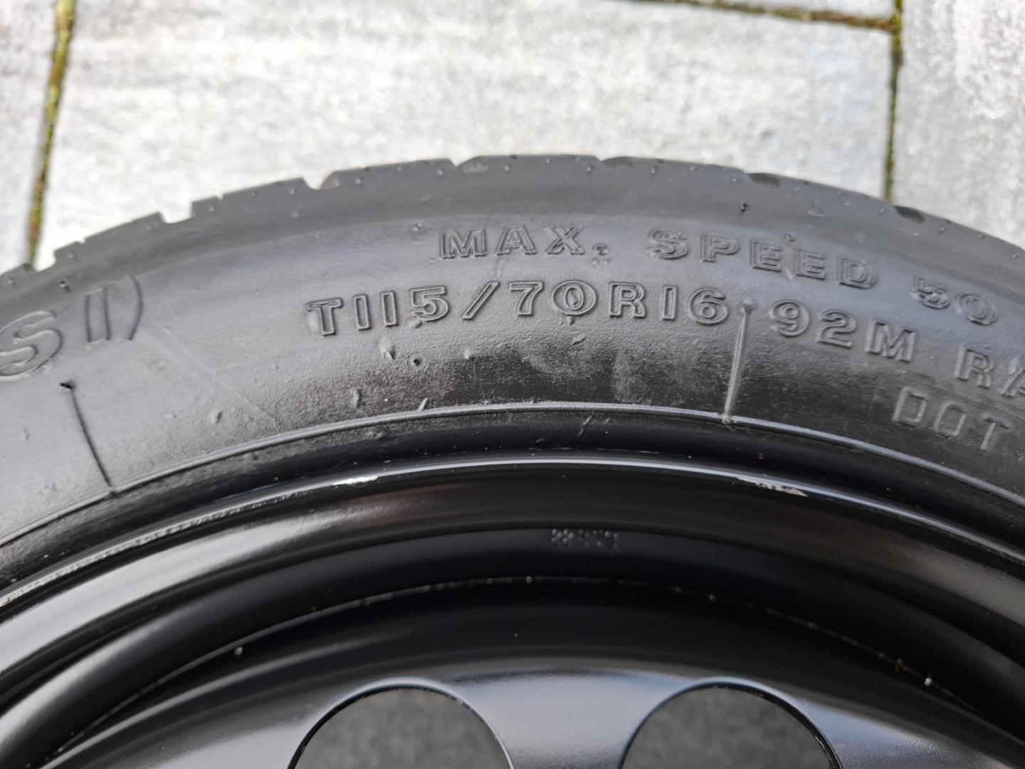opel - koło dojazdowe 115/70/16" 4,00btx16h2