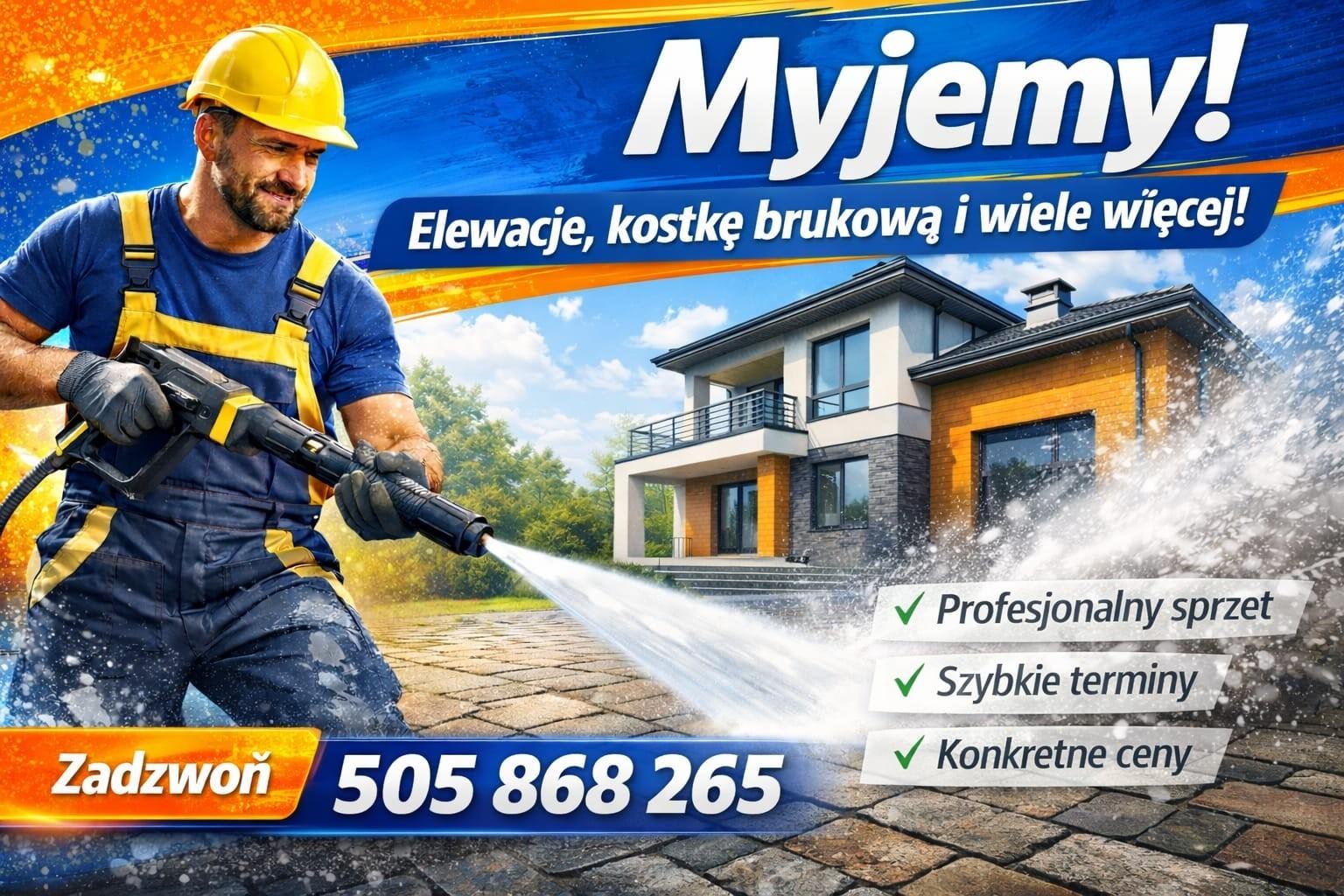 Mycie kostki brukowej