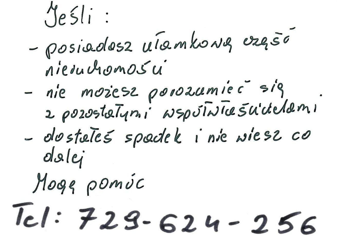 Kupię Udziały w Nieruchomościach i Trudne nieruchomości