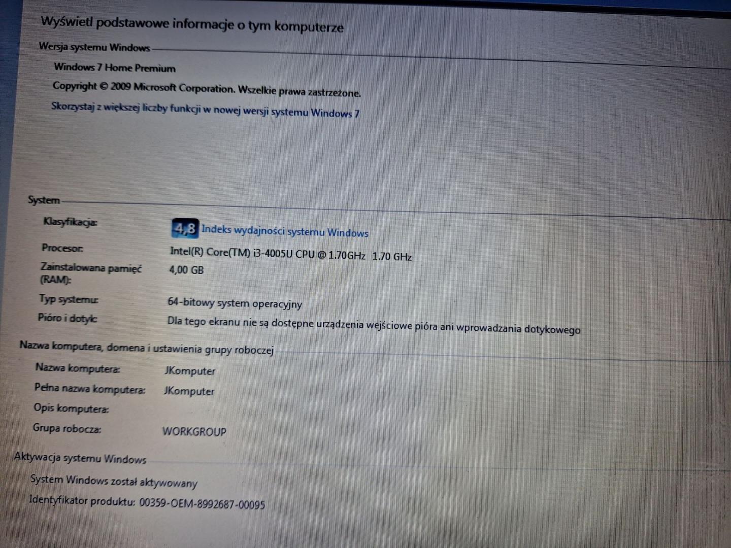 Sprzedam laptopa Dell Inspirion 3878
