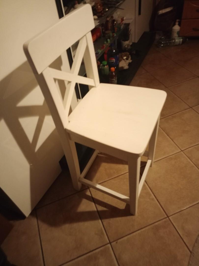 Krzesło drewniane białe