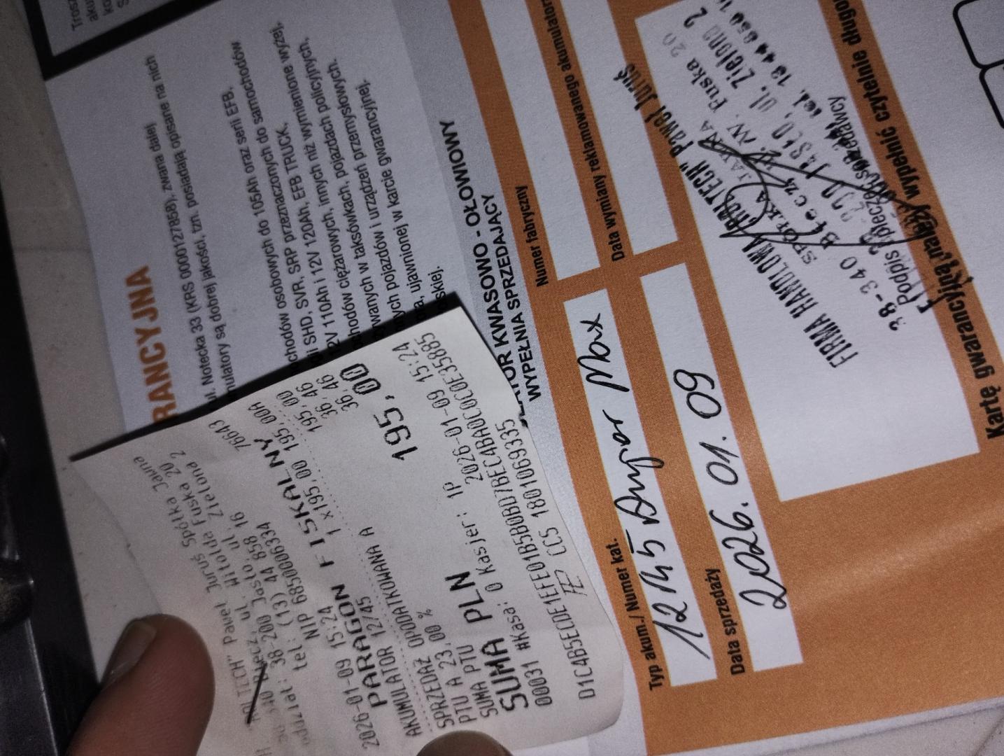 Akumulator do samochodu osobowego