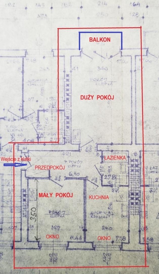 Wynajmę mieszkanie w Centrum Jasła- 2pokoje/II piętro 45 m2.