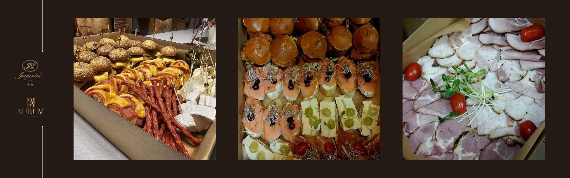 Partybox, Boxy imprezowe, przekąski Catering finger food mini burgery